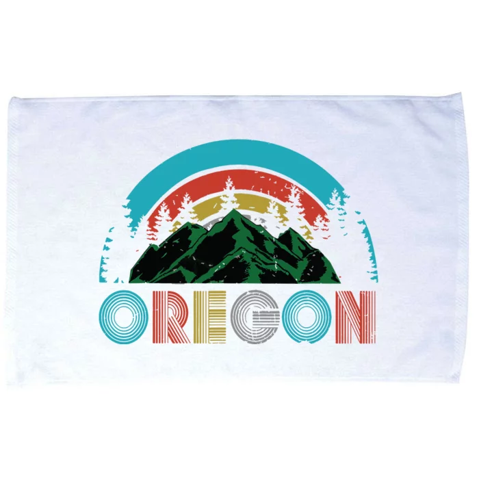 Oregon Mountains Outdoor Camping Hiking Gift Microfiber Hand Towel