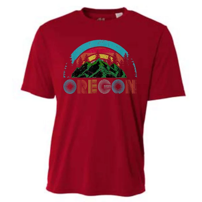 Oregon Mountains Outdoor Camping Hiking Cooling Performance Crew T-Shirt