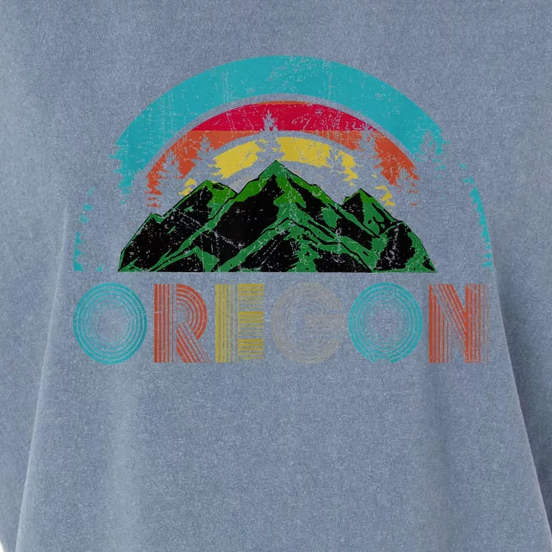 Oregon Mountains Outdoor Camping Hiking Garment-Dyed Women's Muscle Tee