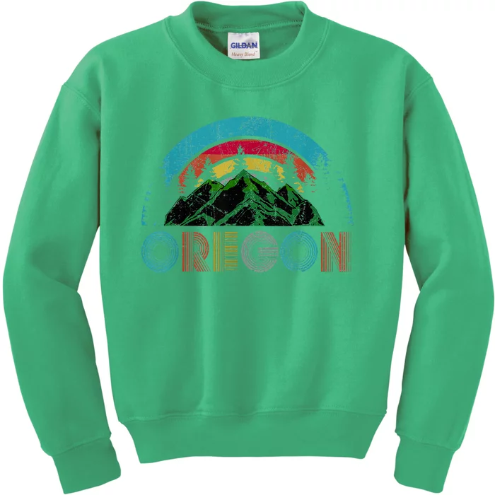 Oregon Mountains Outdoor Camping Hiking Kids Sweatshirt