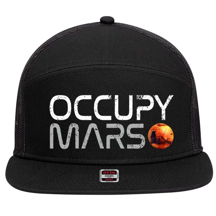 Occupy Mars 7 Panel Mesh Trucker Snapback Hat