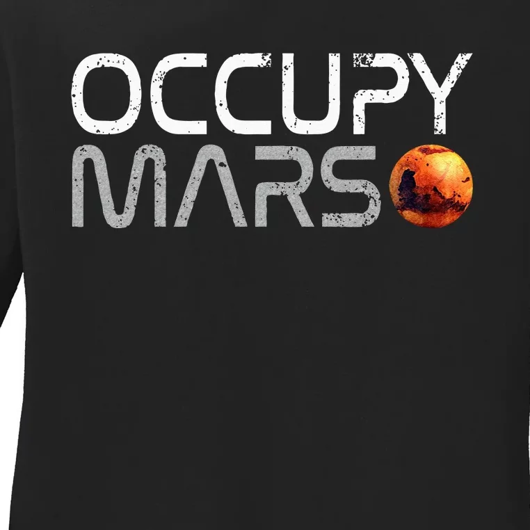 Occupy Mars Ladies Long Sleeve Shirt