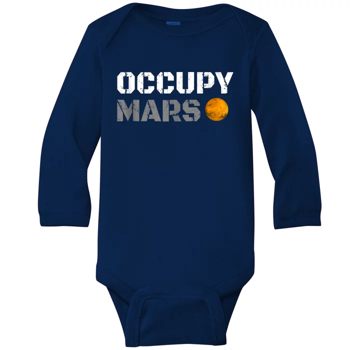 OCCUPY MARS Baby Long Sleeve Bodysuit