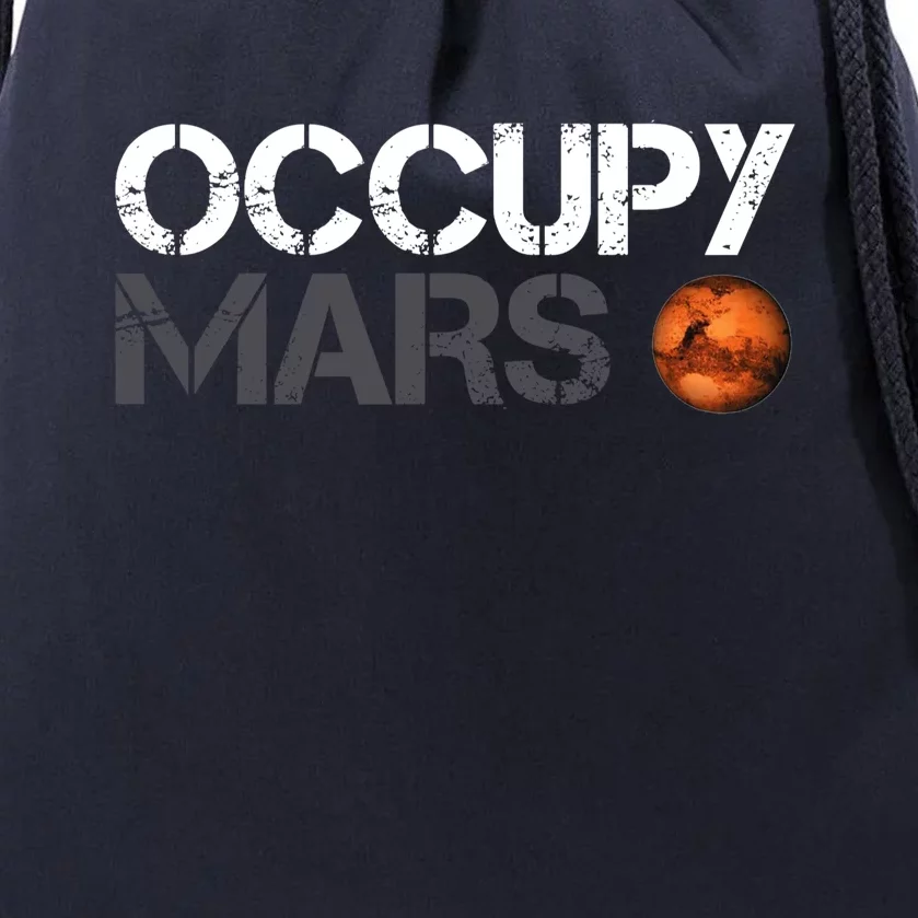 Occupy Mars Drawstring Bag