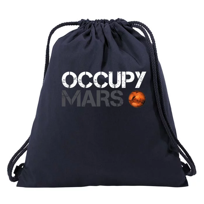 Occupy Mars Drawstring Bag