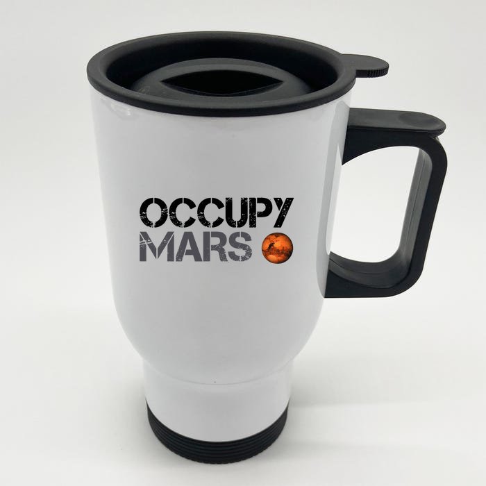 Occupy Mars Front & Back Stainless Steel Travel Mug