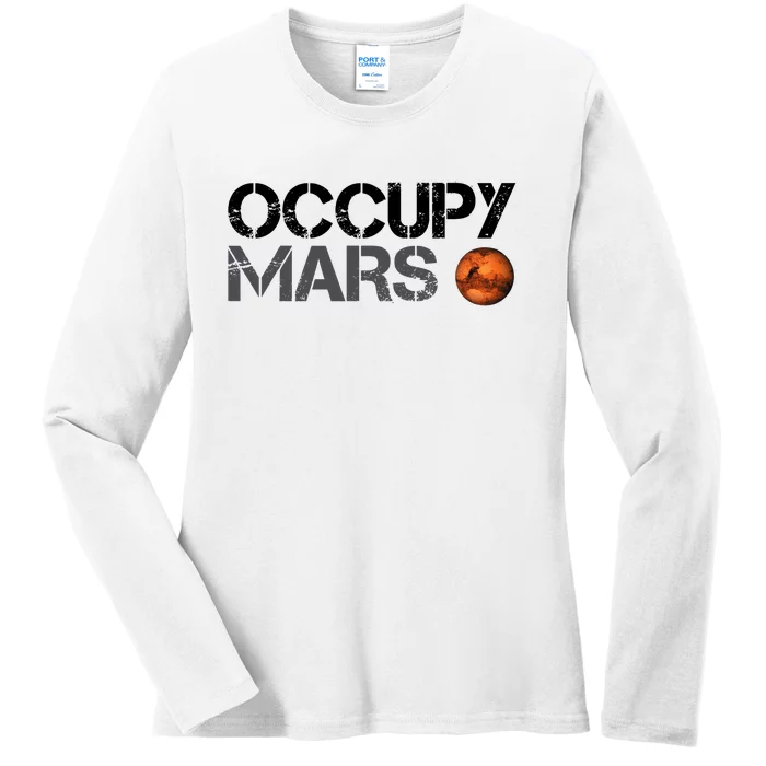 Occupy Mars Ladies Long Sleeve Shirt