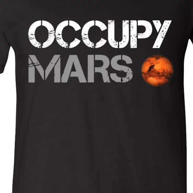 Occupy Mars V-Neck T-Shirt