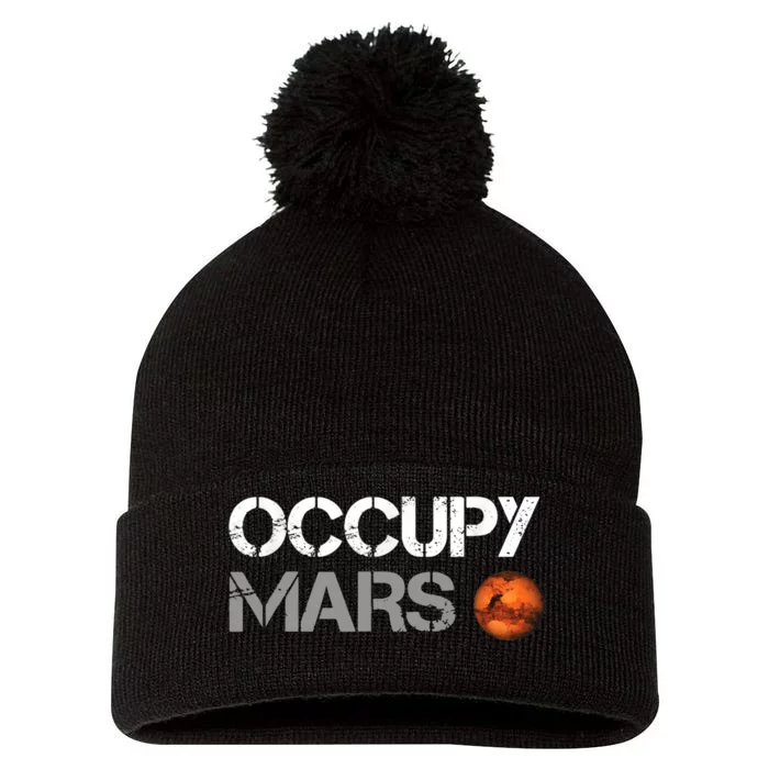 Occupy Mars Pom Pom 12in Knit Beanie