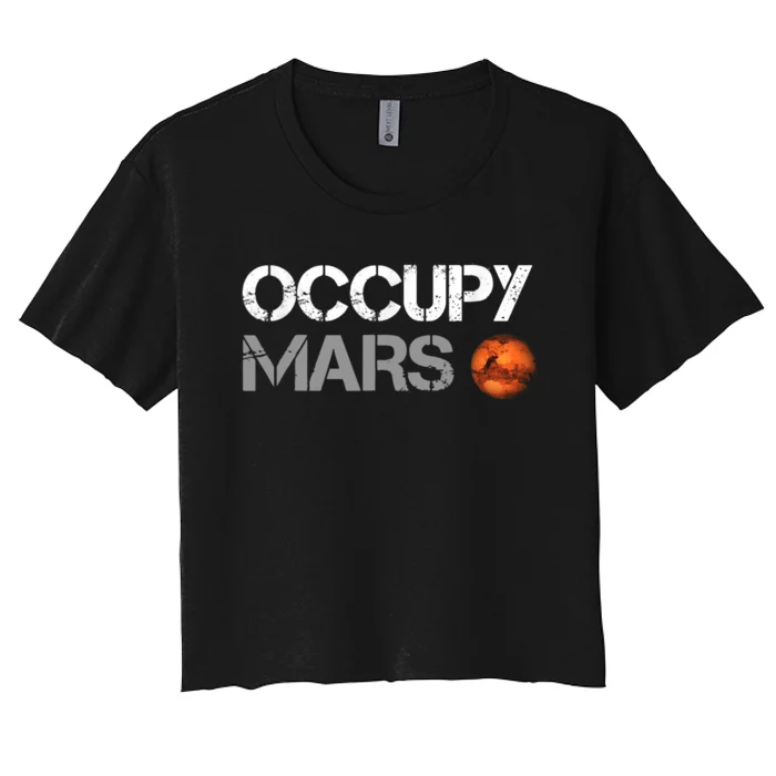 Occupy Mars Women's Crop Top Tee