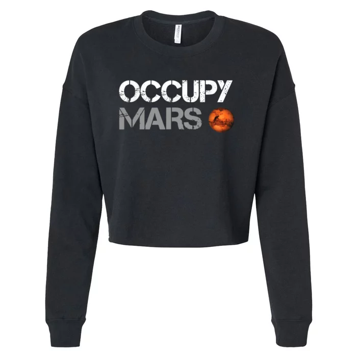 Occupy Mars Cropped Pullover Crew