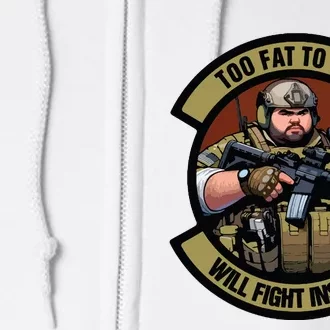 Overweight Military Full Zip Hoodie