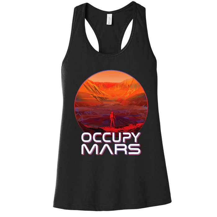 Occupy Mars Perseverance Rover Landing Terraform Colonize Women's Racerback Tank