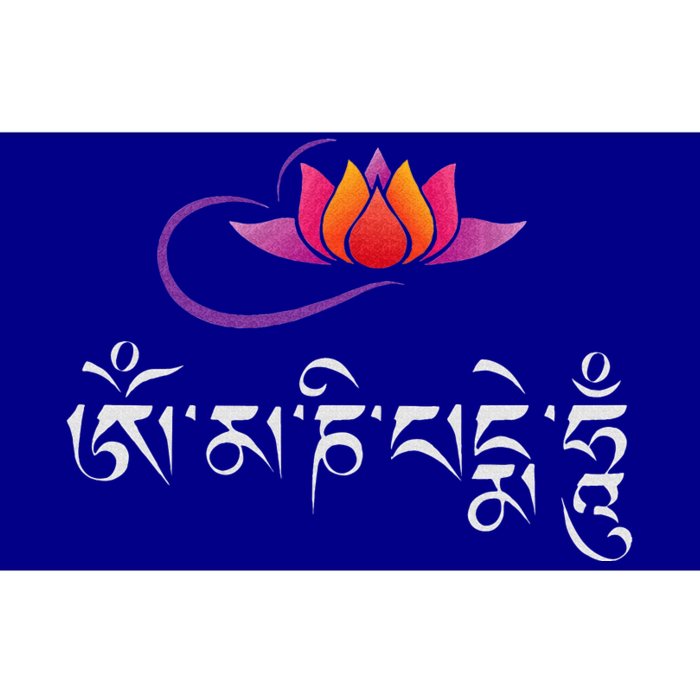 Om Mani Padme Hum Mantra Lotus Flower Buddhist Bumper Sticker