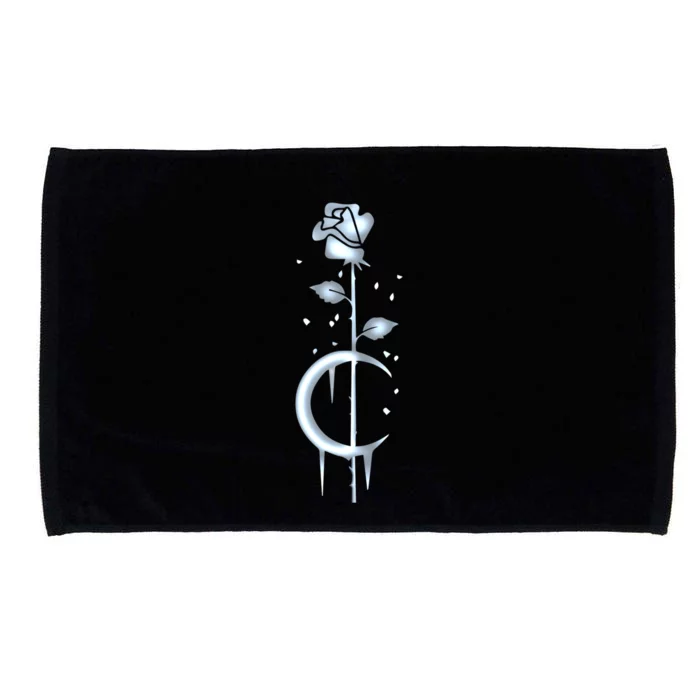 Occult Moon Rose Luna Witchcraft Witch Gothic Gift Microfiber Hand Towel