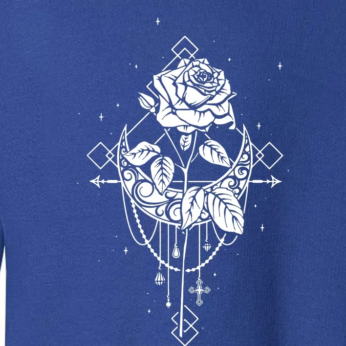 Occult Moon Rose Gothic Witch Wicca Toddler Sweatshirt