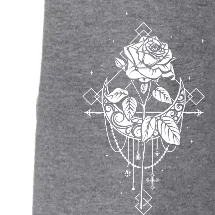 Occult Moon Rose Gothic Witch Wicca Doggie 3-End Fleece Hoodie