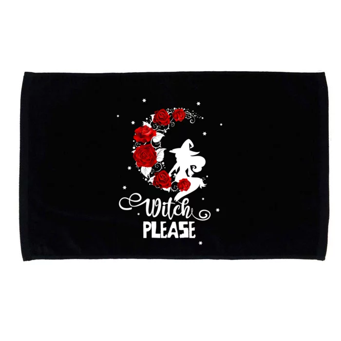 Occult Moon Roses Pagan Wicca Witch Please Gift Microfiber Hand Towel