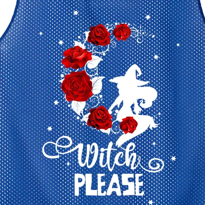 Occult Moon Roses Pagan Wicca Witch Please Gift Mesh Reversible Basketball Jersey Tank