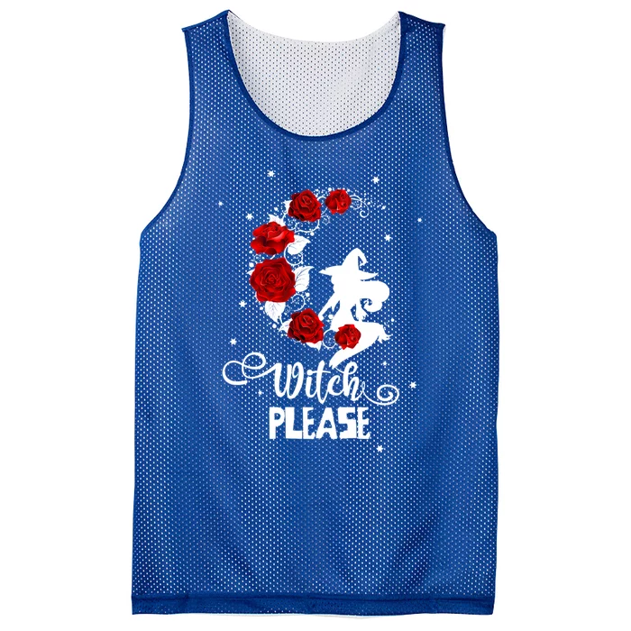 Occult Moon Roses Pagan Wicca Witch Please Gift Mesh Reversible Basketball Jersey Tank