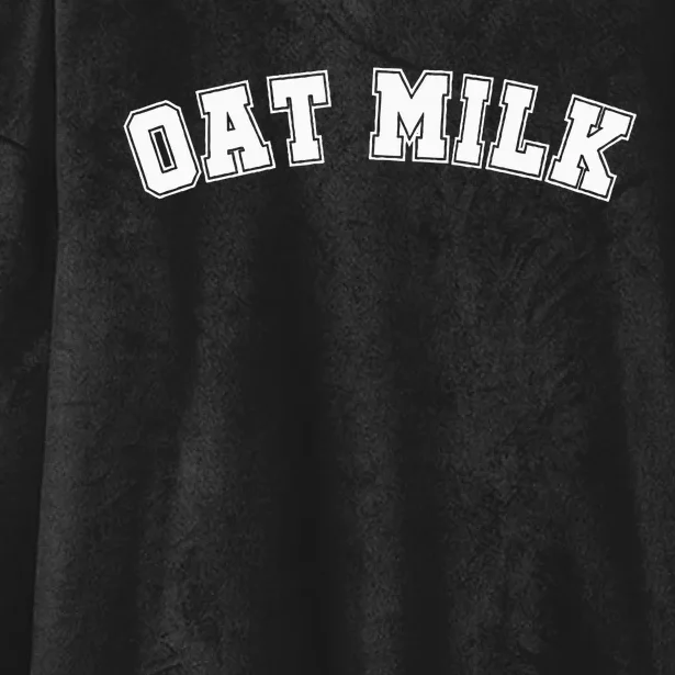 Oat Milk Retro Sports Arch Hooded Wearable Blanket