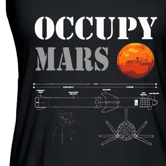 Occupy Mars Starship Rocket Ladies Essential Flowy Tank