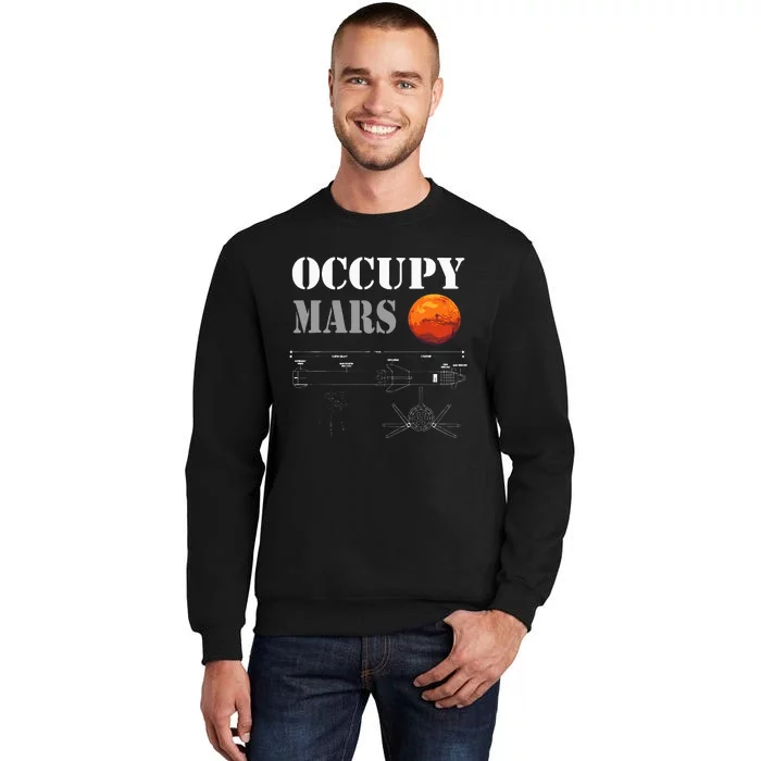 Occupy Mars Starship Rocket Tall Sweatshirt