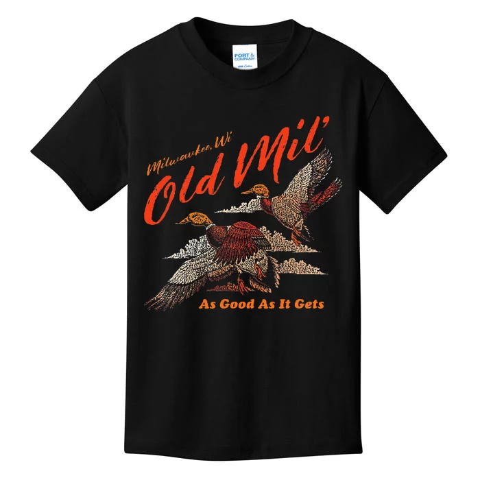 Old Milwaukee Style Old Mil Ducks Kids T-Shirt