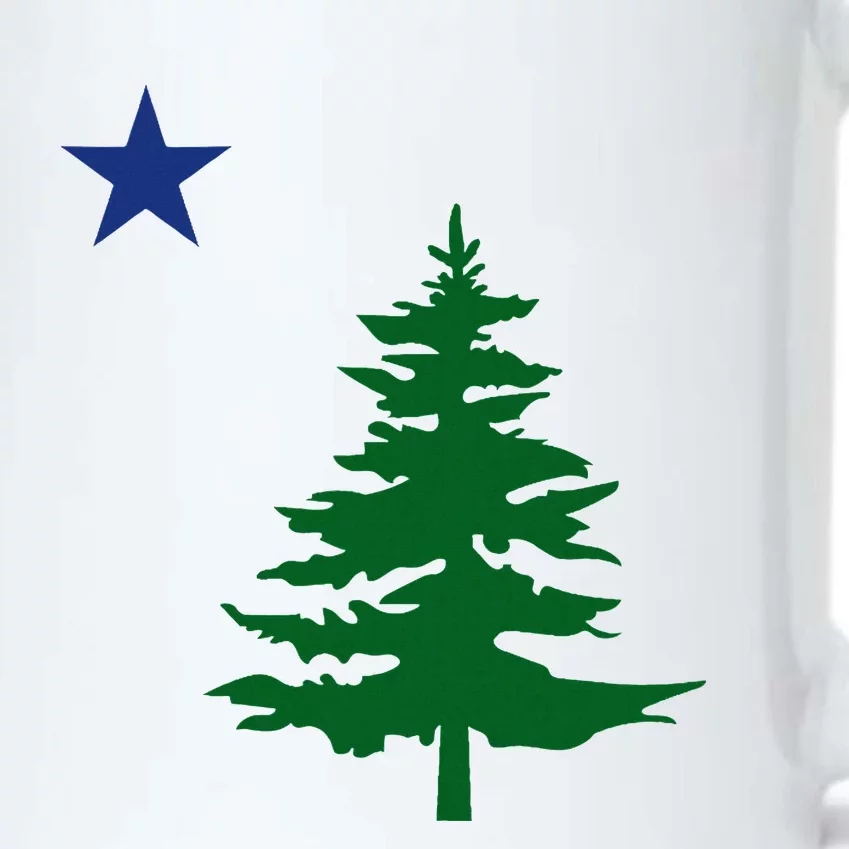 Old Maine State Flag 1901 Pine Tree Star Black Color Changing Mug