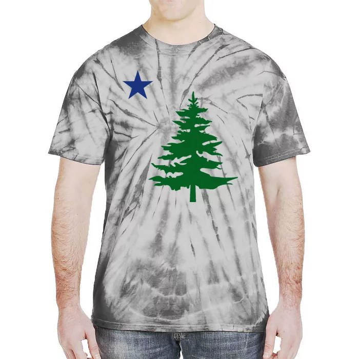 Old Maine State Flag 1901 Pine Tree Star Tie-Dye T-Shirt