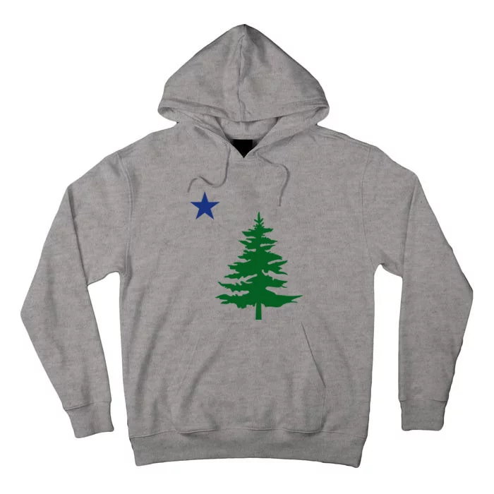 Old Maine State Flag 1901 Pine Tree Star Tall Hoodie