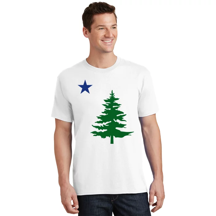 Old Maine State Flag 1901 Pine Tree Star T-Shirt