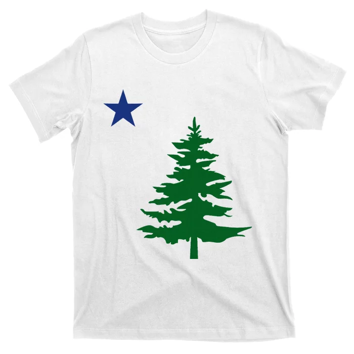 Old Maine State Flag 1901 Pine Tree Star T-Shirt