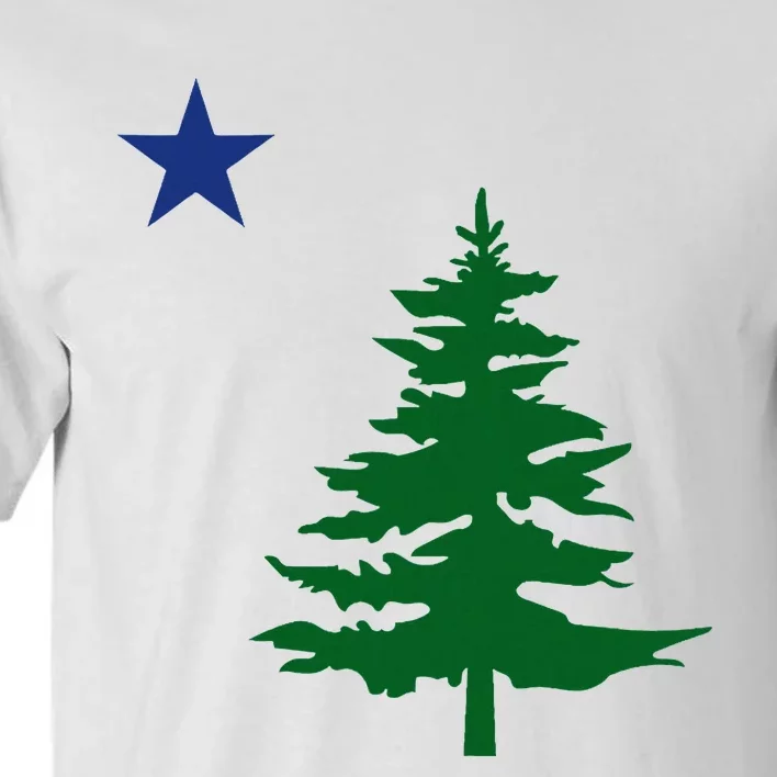 Old Maine State Flag 1901 Pine Tree Star Tall T-Shirt