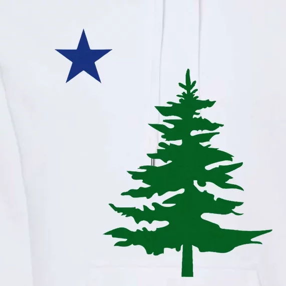 Old Maine State Flag 1901 Pine Tree Star Premium Hoodie