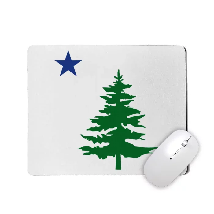 Old Maine State Flag 1901 Pine Tree Star Mousepad