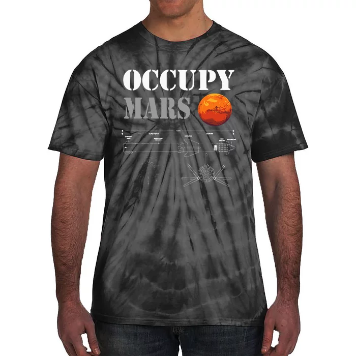 Occupy Mars Starship Rocket Tie-Dye T-Shirt