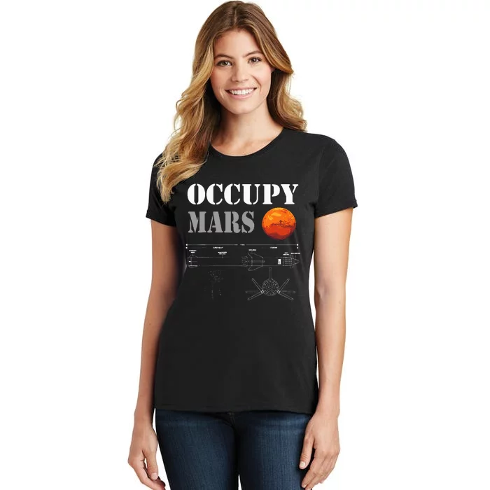 Occupy Mars Starship Rocket Women's T-Shirt