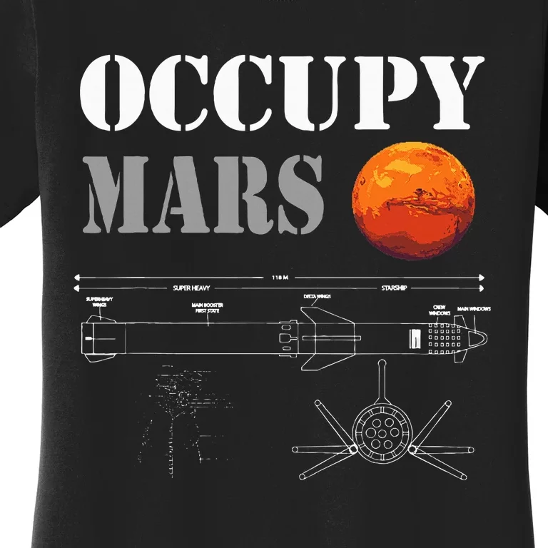 Occupy Mars Starship Rocket Women's T-Shirt