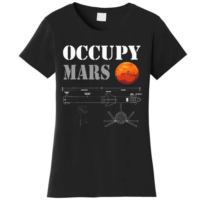 Occupy Mars Starship Rocket Women's T-Shirt