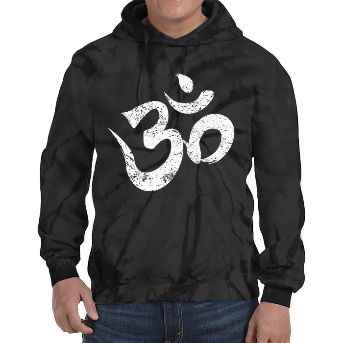 Ohm Meditation Symbol Aum Spiritual Indian Buddhism Omkar Tie Dye Hoodie