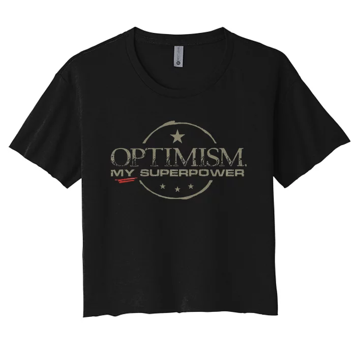 OPTIMISM My Superpower Women's Crop Top Tee