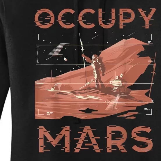 Occupy Mars Shirts Space Exploration Colonize Planet Mars Women's Pullover Hoodie