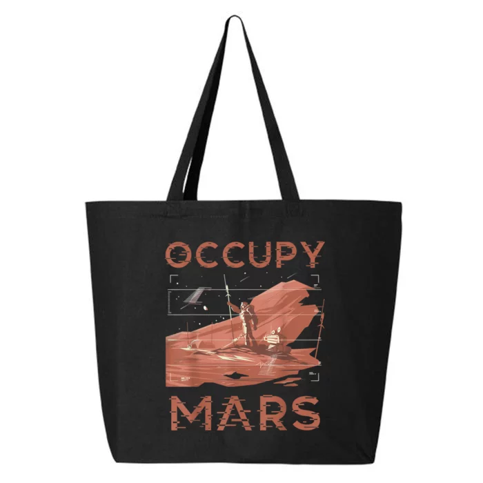 Occupy Mars Shirts Space Exploration Colonize Planet Mars 25L Jumbo Tote