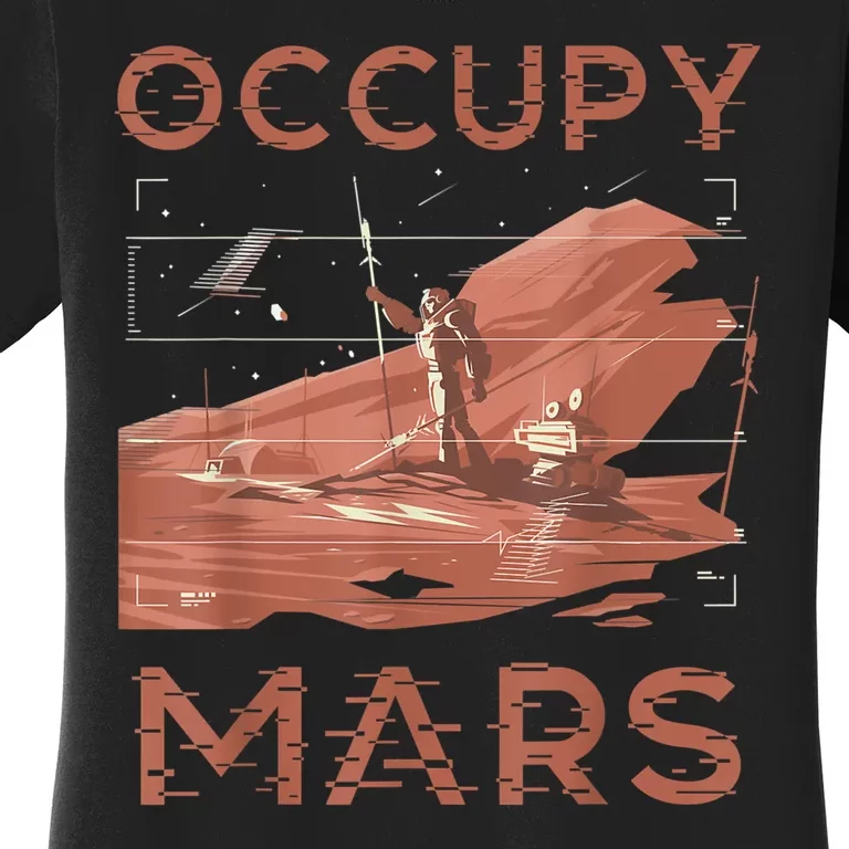 Occupy Mars Shirts Space Exploration Colonize Planet Mars Women's T-Shirt