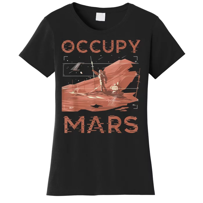 Occupy Mars Shirts Space Exploration Colonize Planet Mars Women's T-Shirt