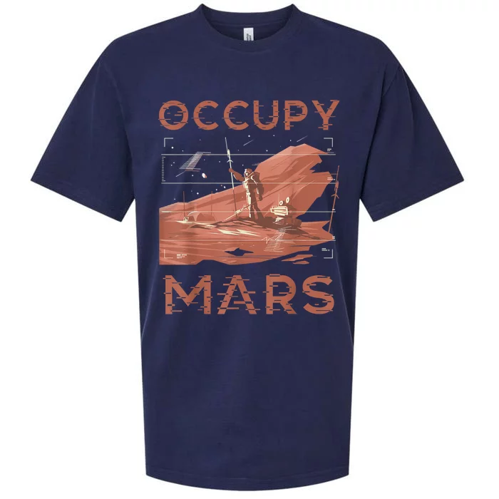 Occupy Mars Shirts Space Exploration Colonize Planet Mars Sueded Cloud Jersey T-Shirt