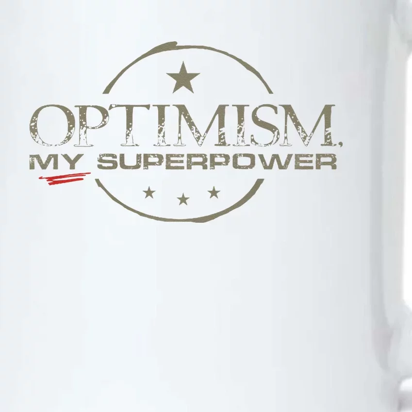 OPTIMISM My Superpower Black Color Changing Mug