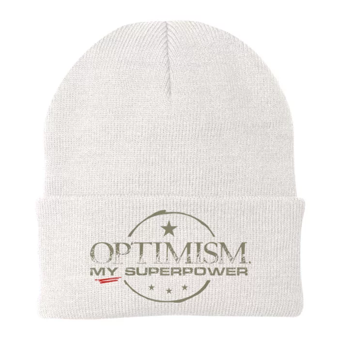 OPTIMISM My Superpower Knit Cap Winter Beanie