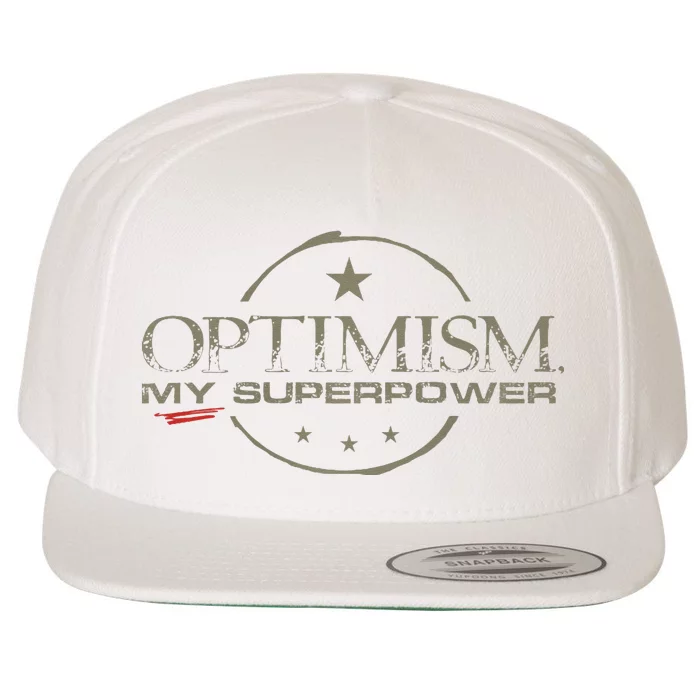 OPTIMISM My Superpower Wool Snapback Cap